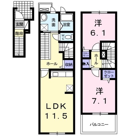 グリーン琥珀の物件間取画像